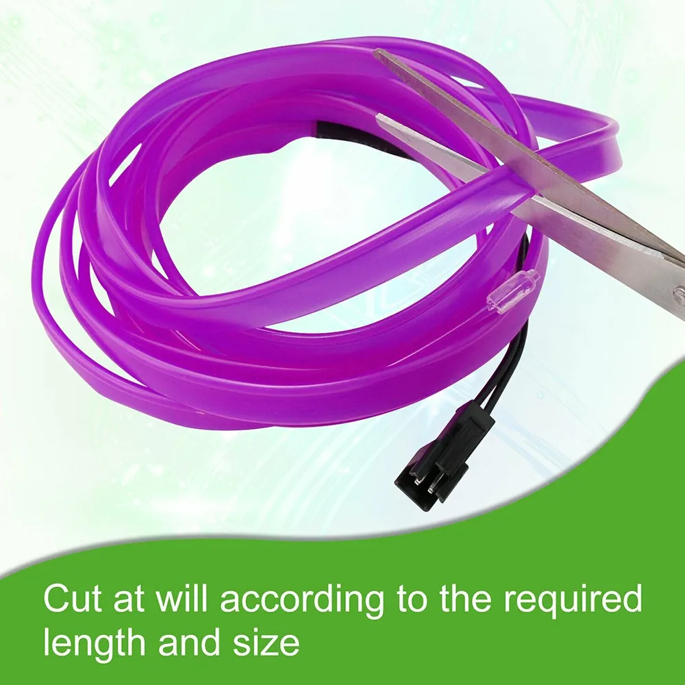 

Interior Light Strip& Power Driver LED Lamp Light Purple Wire 9.8FT Accessories Atmosphere