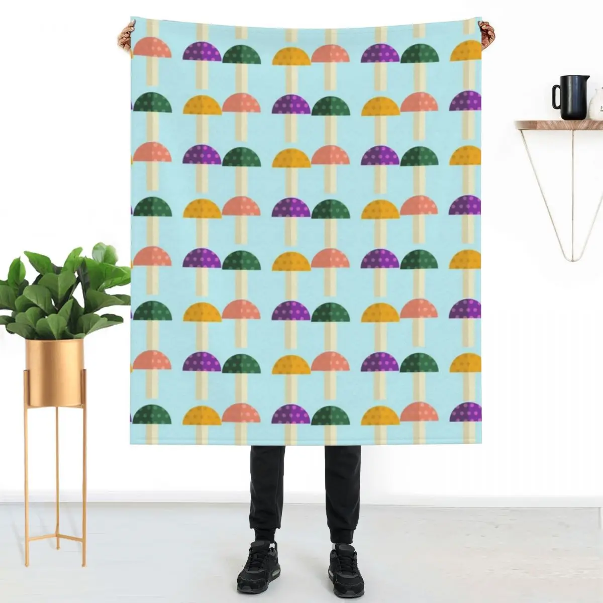 

Mushroom Flat Blanket Cute Mushrooms For Sleeping Warm Throw Blanket Customize Cute Blankets