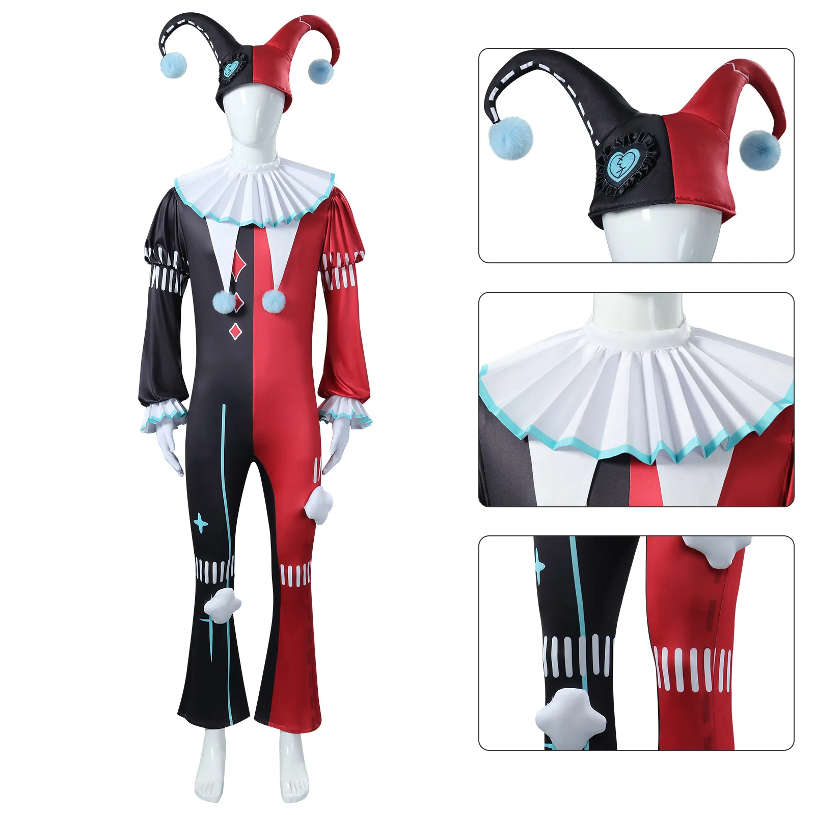 Eggy Party Mute Girl Stella Косплей Костюм Комбинезон Ужасный Клоун Джокер Экипировка