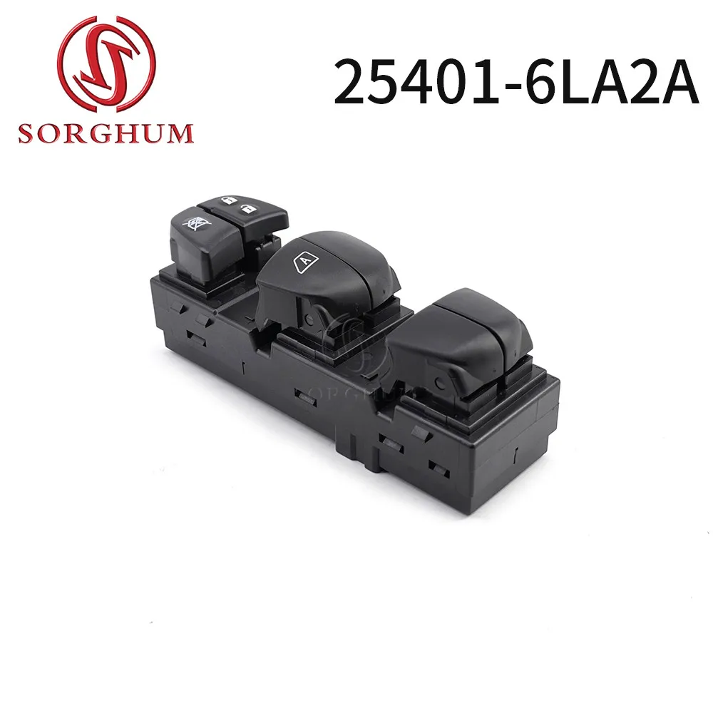 

SORGHUM 25401-6LA2A For Nissan Sylphy Sentra MK14 2019 2020 2021 LH Front Left Driver Side Power Window Switch Button 254016LA2A