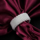 Женское кольцо с сетчатым плетением, кольцо на палец с серебряным покрытием в готическом стиле, Ювелирное Украшение в стиле ретро, 2019