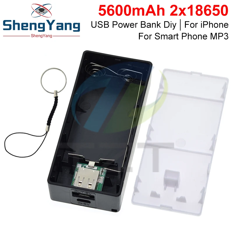 Внешний аккумулятор TZT 2X18650 с USB-портом