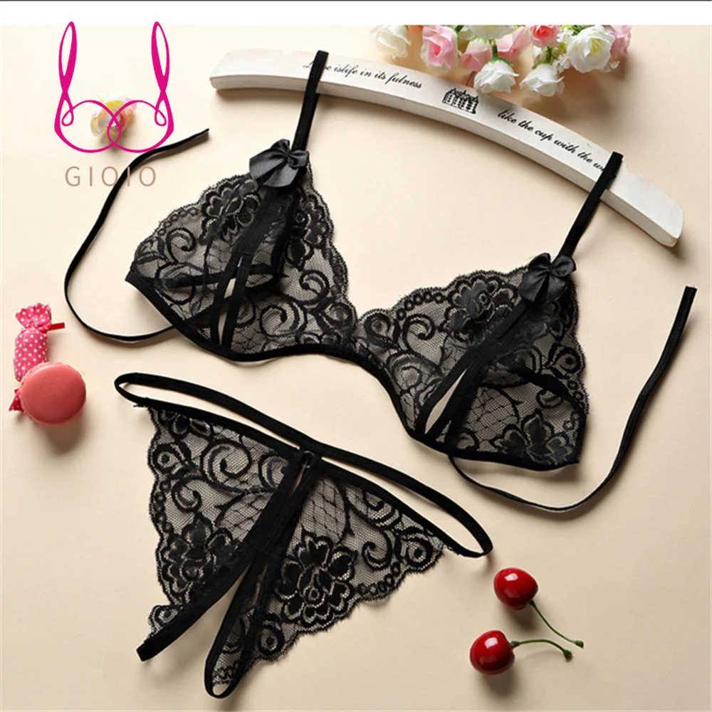 

Сексуальные стринги с открытой промежностью, комплект с ремешками, нижнее белье, сетчатые стринги, чувственное нижнее белье, кружевные бюст...