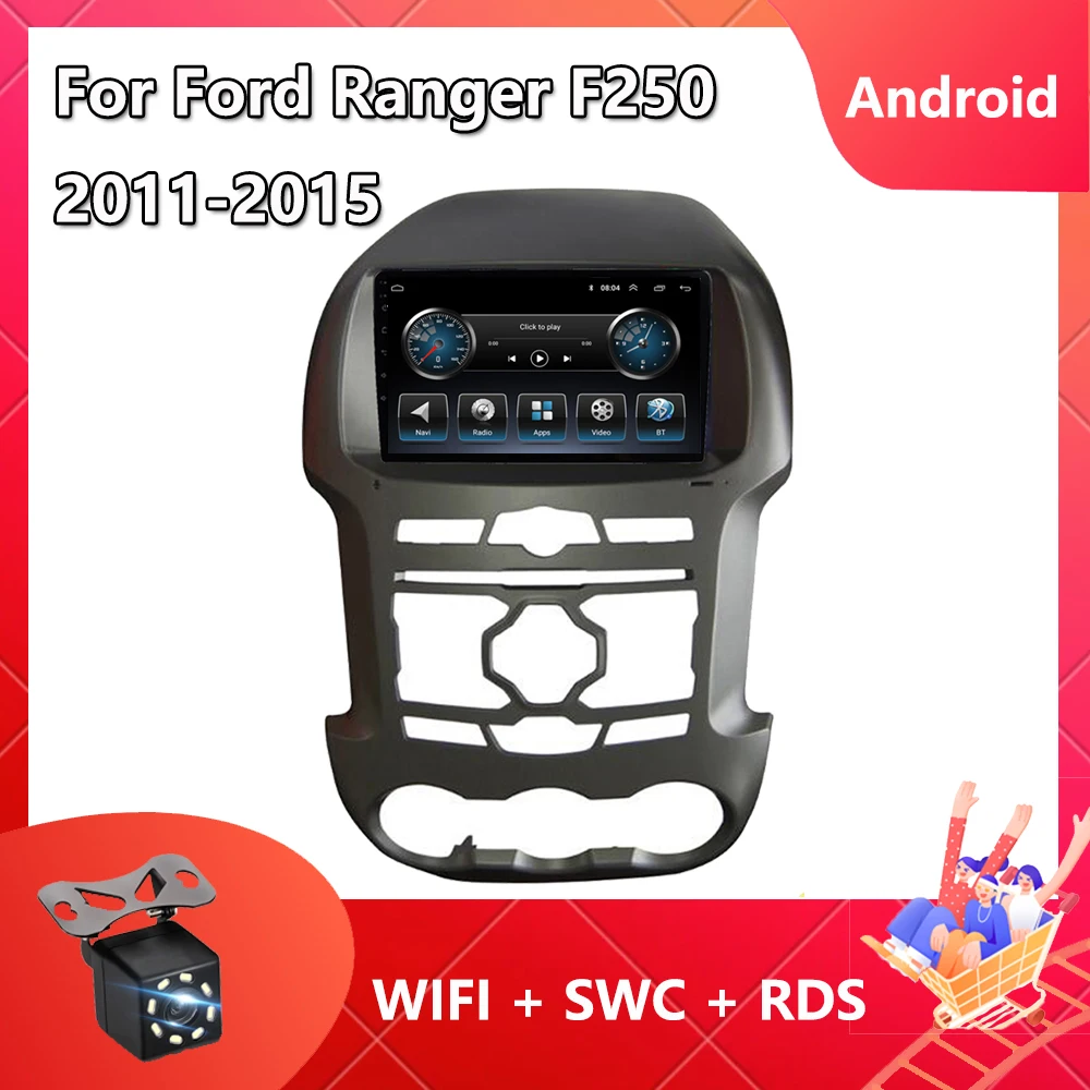 

Автомагнитола 2 Din для Ford Ranger F250 2011-2015, Android-навигация, GPS, мультимедийный видеоплеер, Восьмиядерный процессор, ПЗУ RAM 8 ГБ + 256 ГБ, FM, BT, USB