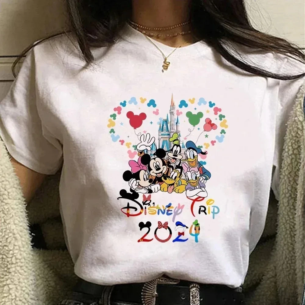 Новинка 2024 футболки Disney Trip Забавные с Микки и Минни детские рисунком папы мамы