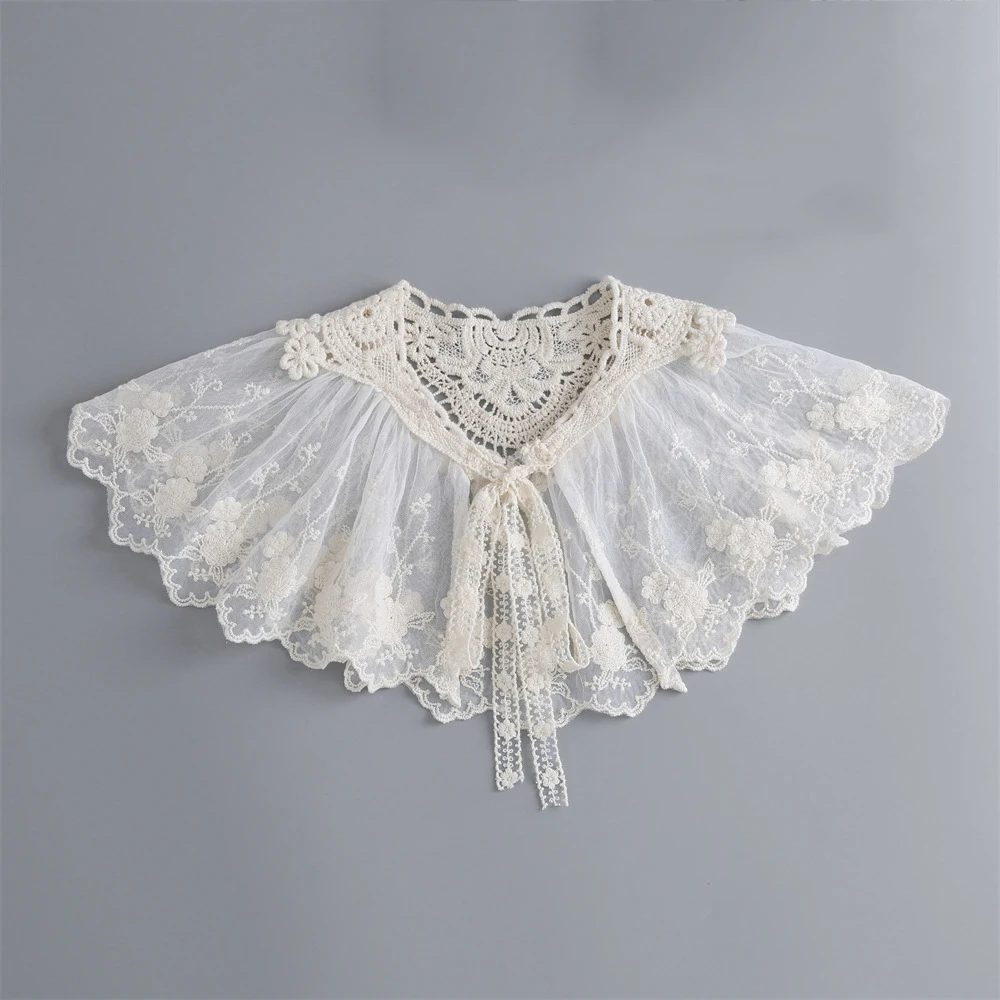 

Женский съемный воротник рубашки шаль для девочек однотонный ложный воротник плечевые повязки маленькая накидка Дамский съемный ложный воротник