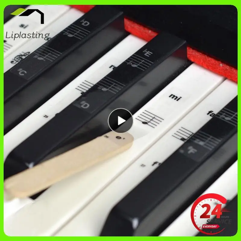 

54/61/88 Key Piano Stickers Transparent Piano Keyboard Electronic Note Sticker Accessories Sticker PVC Piano Name Key Stave C0O9