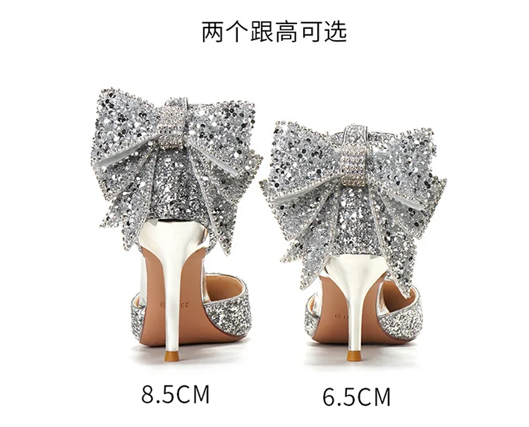 SOLEMATE European and American-style Bow-knot High Heels - A Must-have for Parties with 6.5/8.5cm Heel Heights Available