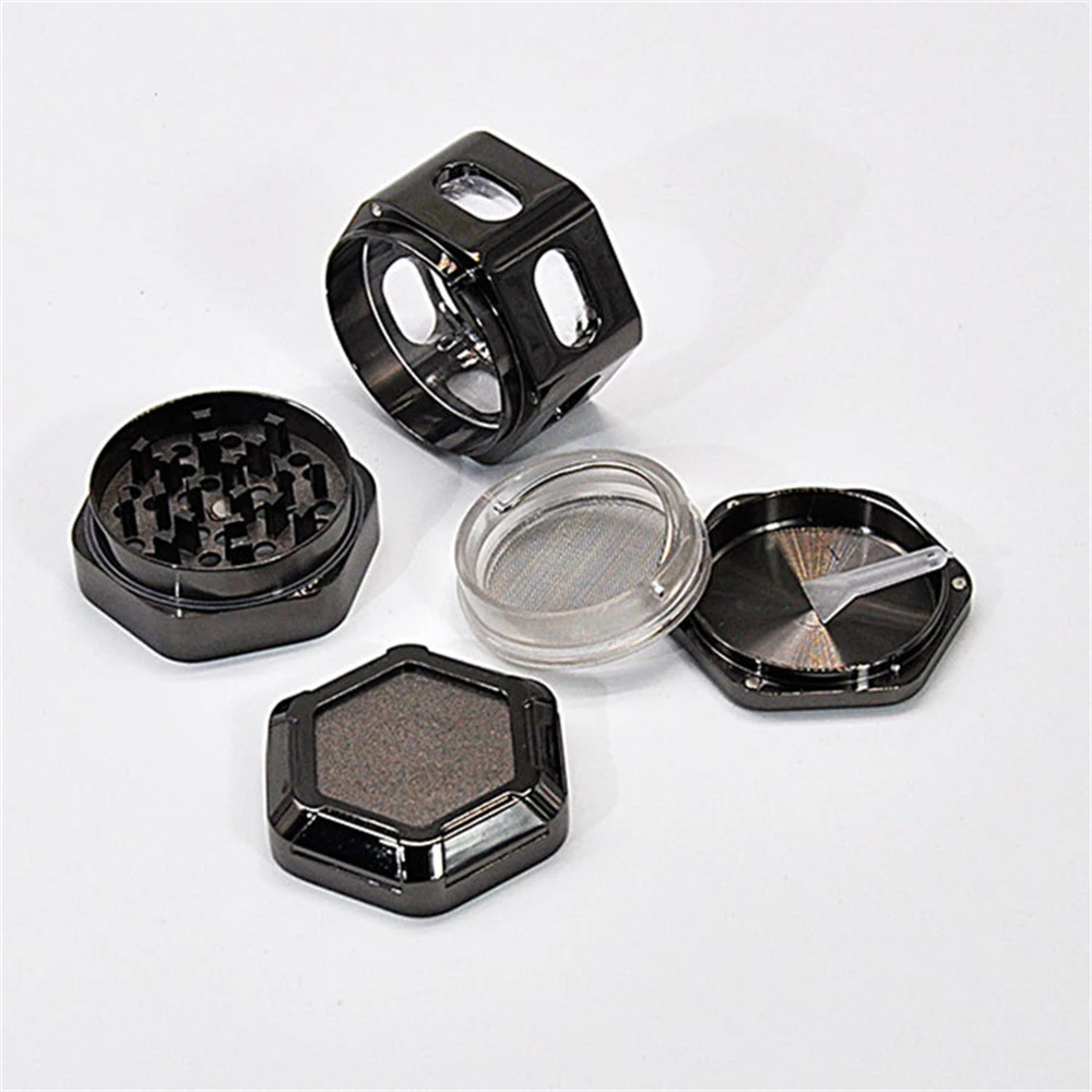 Шестигранная измельчитель для сорняков 5 слоев цинковый сплав 60 мм/2 36 дюйма | Дом