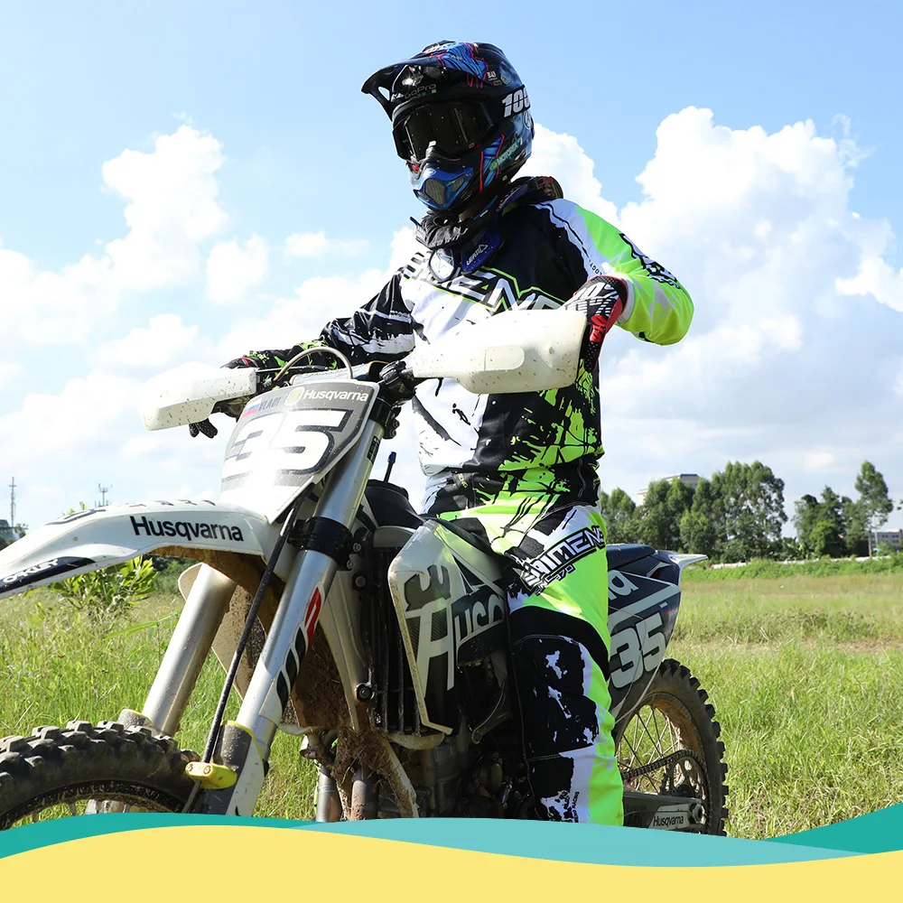 

Motocross gear set Jersey and Pants child clothing big boy girl kid student custom made number name logo Off-road Motorcycle
