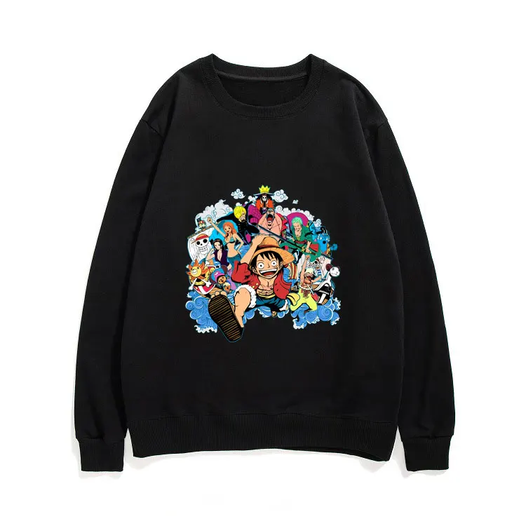 

Anime One Piece Luffy Roronoa Zoro Print Pattern Pullover Unisex Fashion Funny Kawaii Cute Sweatshirt Crewneck Pullovers Coat