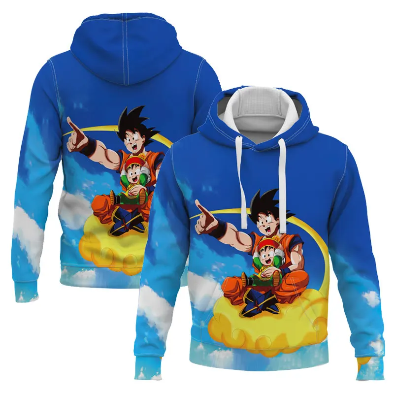

Boy Girl Kids Hoodie Bandai Dragon Ball Goku 3D Print Cool Women Sweatshirts Spring Japanese Anime Men's Oversized Pullovers 6XL
