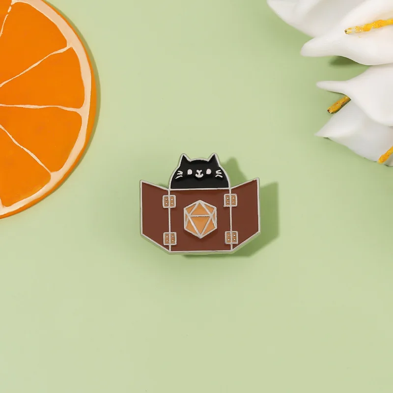 

Черные кошачьи кости, маленькие животные, эмалированные булавки, значки с лацканами, ювелирные изделия, подарок, забавная милая Мода, дети, д...