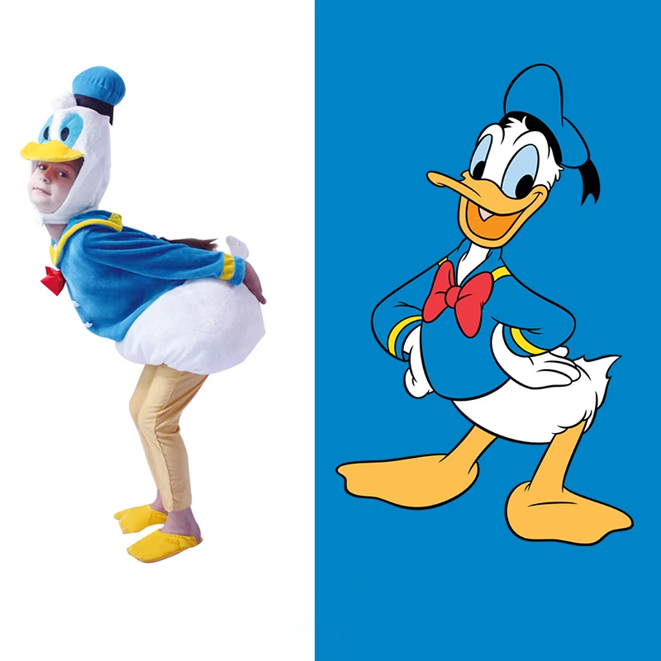 

Disney New Donald Duck Cosplay Costumes For Girls Elementary School Students Anime Baby Clothing Cute Halloween Birthday Suit