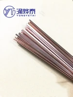 yyt 5pcs 40cm copper phosphorus electrode red copper flat electrode copper tube silver electrode refrigerator welding