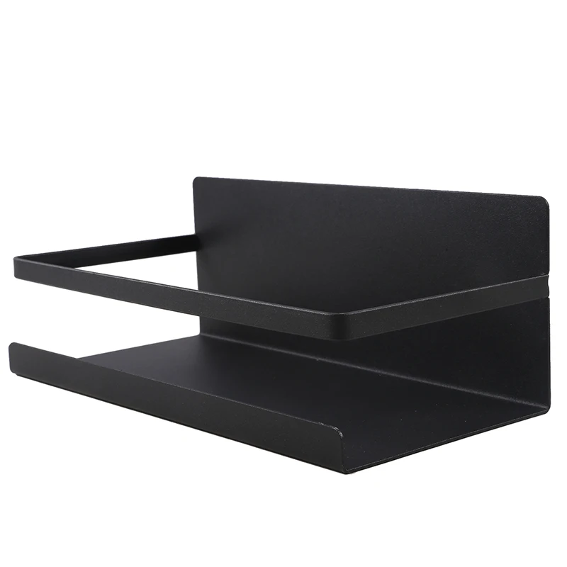 

Refrigerator Magnet Storage Rack Durable Holder Kitchen Heavy Duty Punch-free Magnetic Shelf Hanger Kitchen Organizer Rack