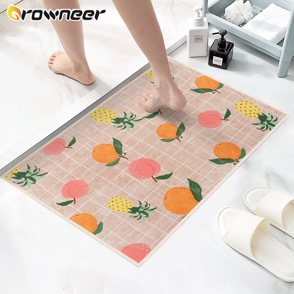 

Противоскользящий коврик для ванной, бархатные коврики с кристаллами для ванной, Придверный коврик для кухни, красочный напольный ковер с п...