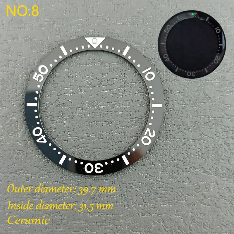 

39.7mm*31.5mm Flat Ceramic Bezel Luminous Insert Watch Case Substitute Watch Parts Replacement Accessories