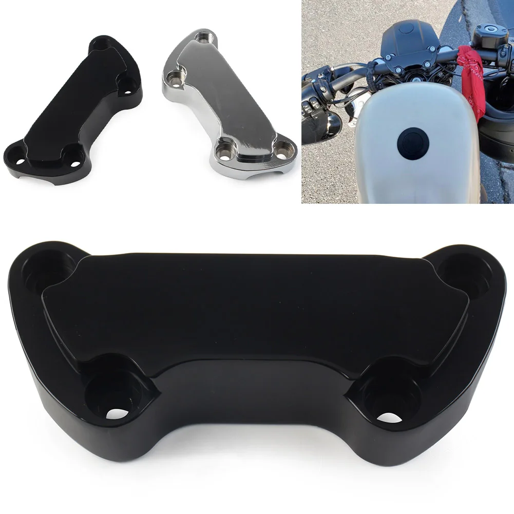 

Motorbike 1" Handlebar Riser Top Clamp Cover For Harley Davidson Dyna Softail Sportster 883 XL FX FXR FX
