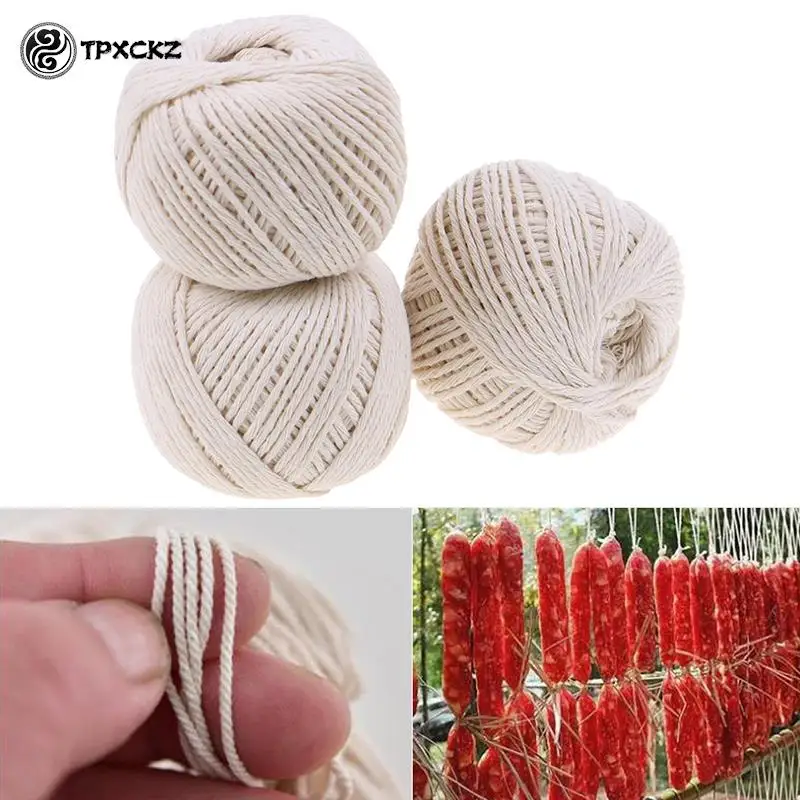 

1Roll 75M Cooking Tools Butcher's Cotton Twine Meat Prep Trussing Turkey Barbecue Strings Meat Sausage Tie Rope Cord