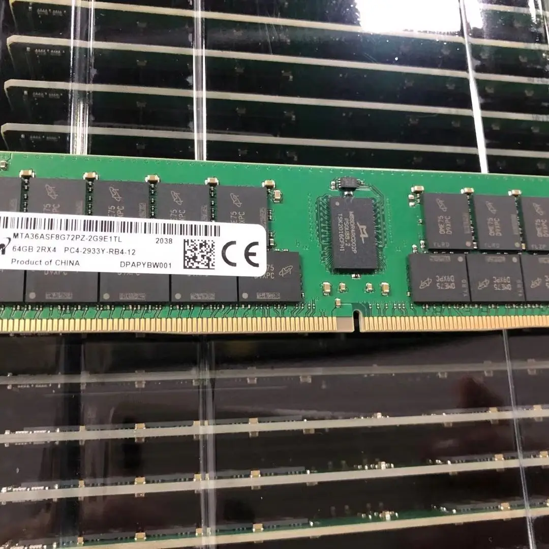 1 шт., Micron 64G 2RX4, PC4-2933Y-RB4-12 ECC, памяти 100%, новый оригинальный