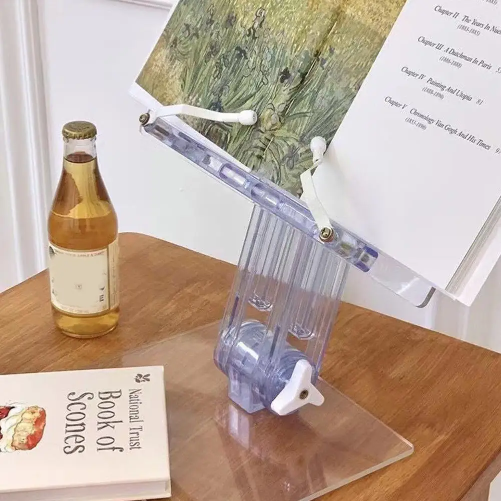 

MINKYS Multifunctional Transparent Adjustable Acrylic Holder For iPad Reading Book Stand Holder Creative School Stationery F2F4