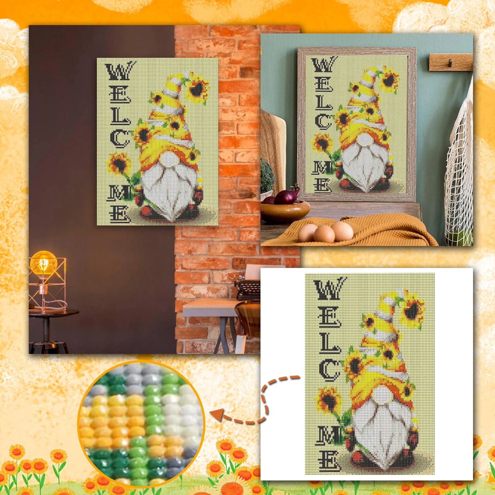 

Алмазная живопись до Рождества, наборы «сделай сам», картина с подсолнухами для взрослых, алмазная живопись для взрослых, алмазная живопись...