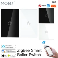 zigbee smart boiler switch water heater smart tuya app remote control alexa google home voice control glass panel hub required