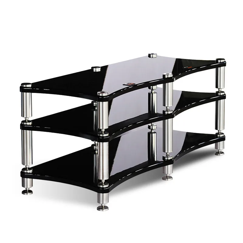 

DY-012 Piano Paint Power Amplifier Rack Audio Rack Speaker Machine Stand Shock-Absorbing Nail Tripod Rack Bile Cabinet Shelf