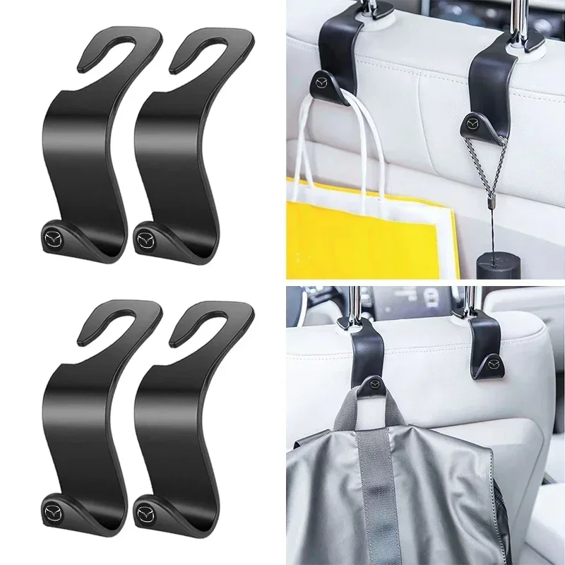 For Mazda 3 Alexa CX30 CX-4 CX5 CX-5 CX8 CX-8 CX-30 CX9 Universal Car Seat Hook Multifunctional Storage Hanger Accessories