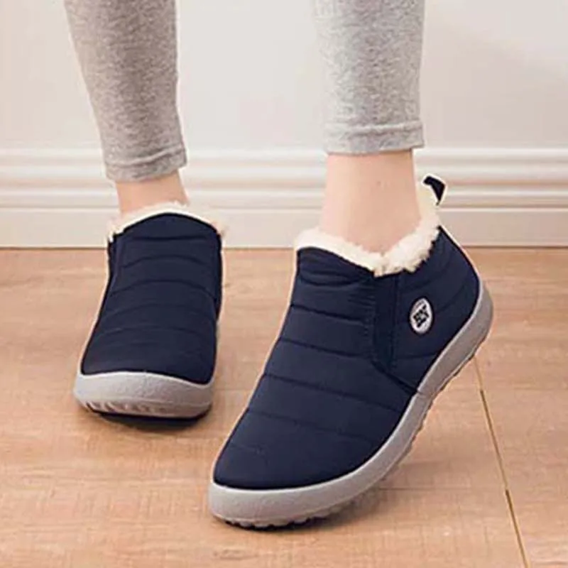 

Boots Women Snow Plus Size Ladies Shoes Slip On Platform Boots Ladies New Waterproof Ankle Boots Chunky Botas Mujer Winter Shoes