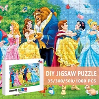 3005001000 pieces puzzle disney princess jigsaw puzzles cartoon characters paper puzzle for adult children educational toys