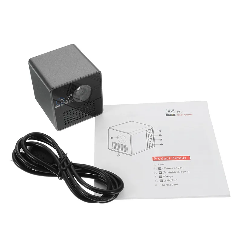 P1S Wi-Fi Беспроводной Карманный DLP мини портативный проектор 40 Ansi люмен Micro Miracast DLNA
