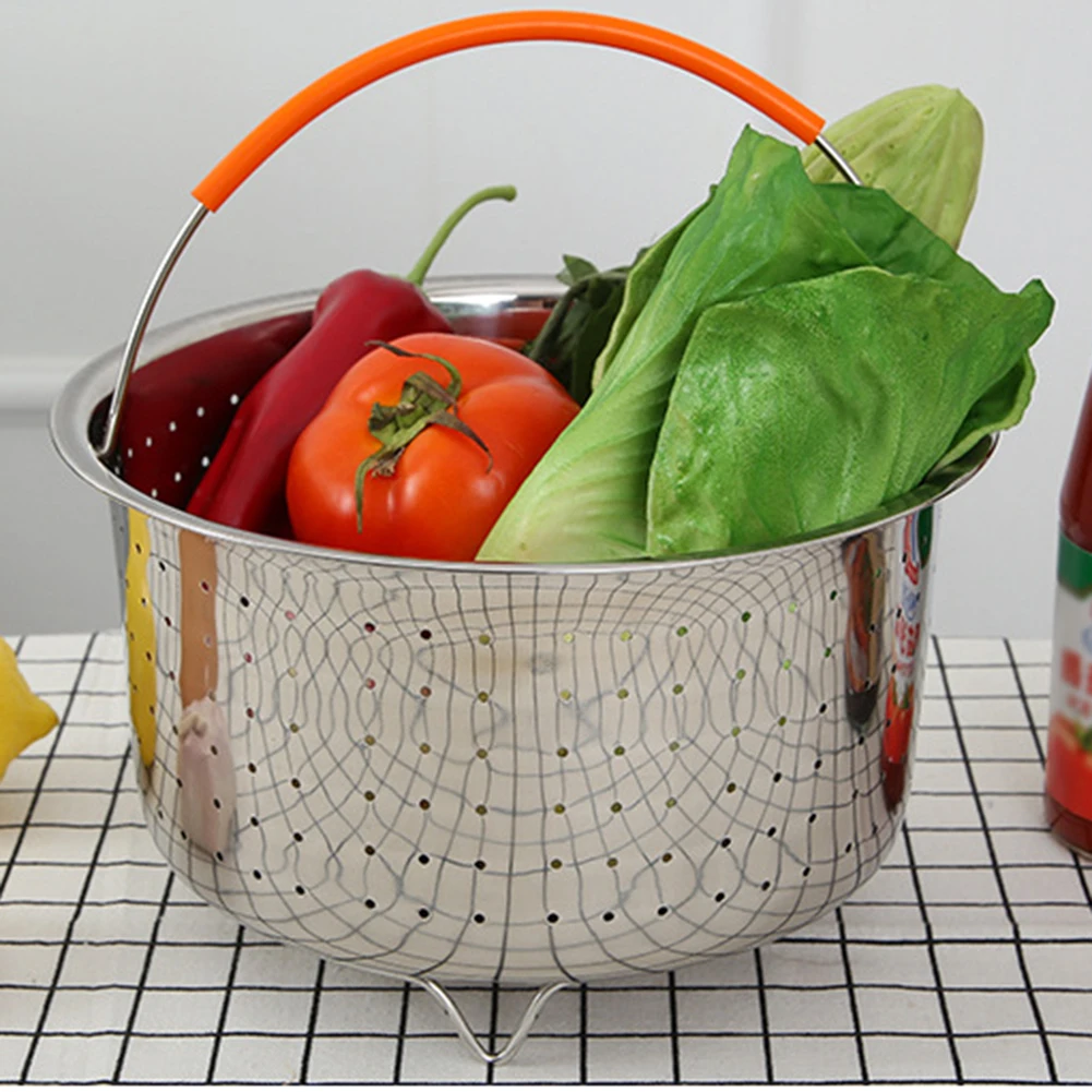 304 Корзина с паровой сеткой из нержавеющей стали Горшок под давлением Паровая