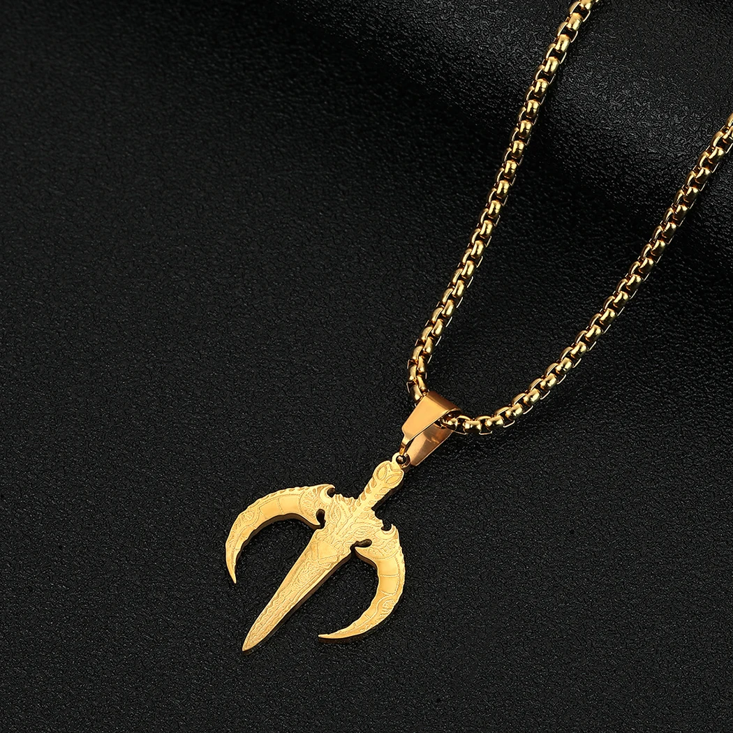 CHENGXUN лунный кинжал биомеханический кулон ожерелье для мужчин мальчиков