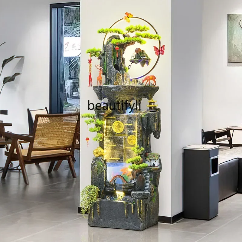 SSRockery фонтан с проточным водой циркуляционное украшение для офиса счастливый