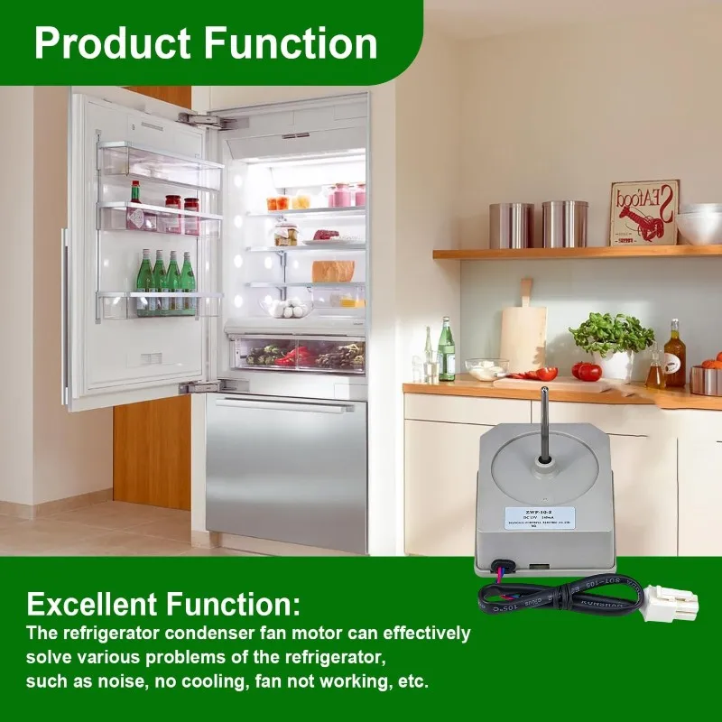 Фото 【HOME ESSENTIAL】ZWF-10-2 Запасной мотор вентилятора охлаждения для холодильника Ronshen DC13V 140Ma C0937.4.4 №1