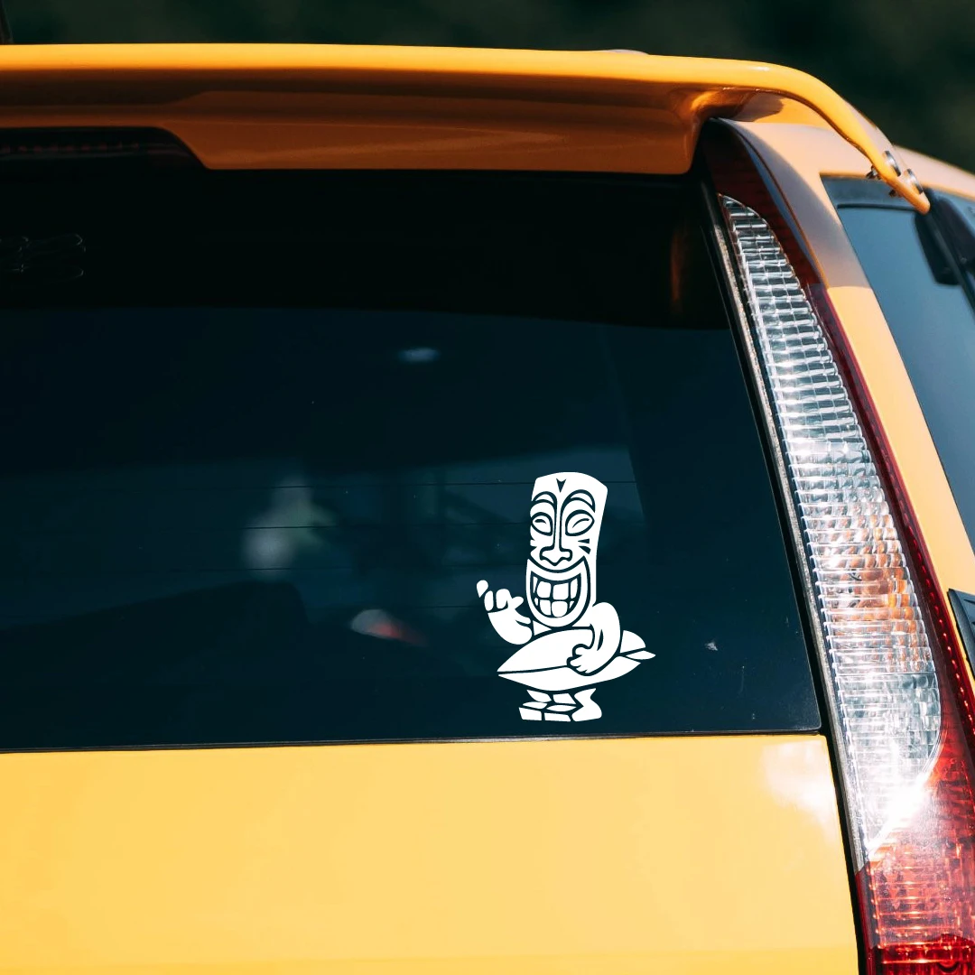 Автомобильная наклейка для серфинга забавный персонаж в гавайском стиле авто