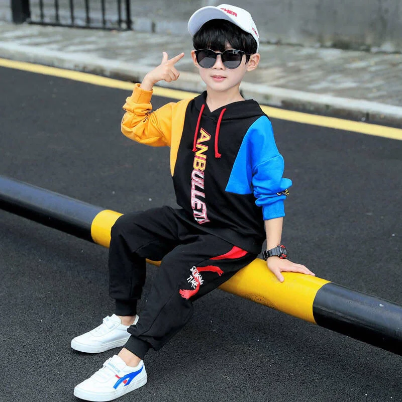 Boys Suit Sweatshirts +Pants Cotton 2Pcs/Sets 2022 New Spring Autumn Thicken High Quality Sports Sets Kid Baby Children Clothing