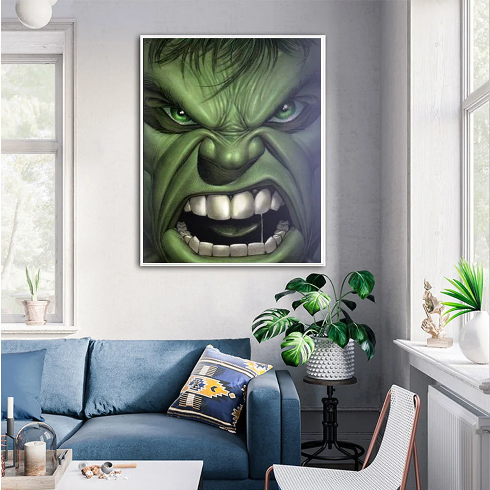 Алмазная 5d картина сделай сам вышивка крестиком Дисней Мстители Халк капитан