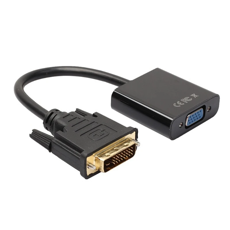 

DVI to VGA Adapter, DVI 24+1 to VGA Male to Female Adapter Great Performance