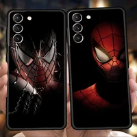 bandai spiderman superhero case for samsung galaxy s22 s20 s21 fe ultra s10 s9 m22 m32 note 20 ultra 10 plus 5g soft phone cover