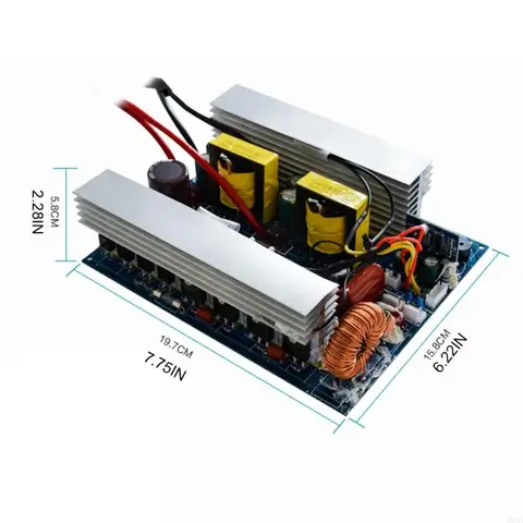 1000W 12V/24V/48V Плата инвертора чистой синатной платы 220 В охлаждающий переключатель переключателя вентилятора переносимого