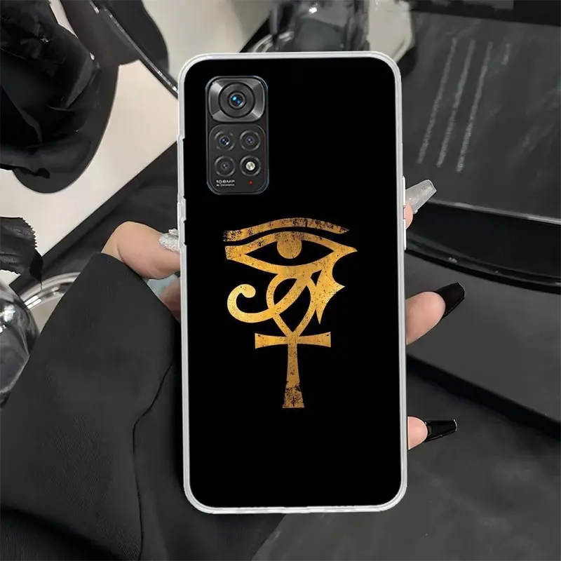 Чехол для телефона Sacred Eye of Horus Egypt Fresco Xiaomi Redmi Note 13 12S 12 11S 14 11E Pro Plus 11 10 10S 9 9S 8 8T 5G Soft Sil