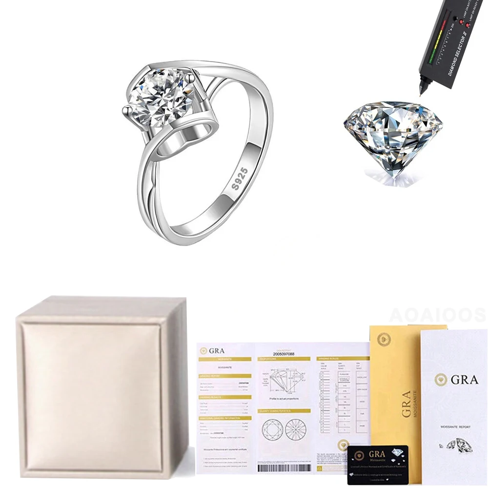 Женское кольцо из серебра 1 карат