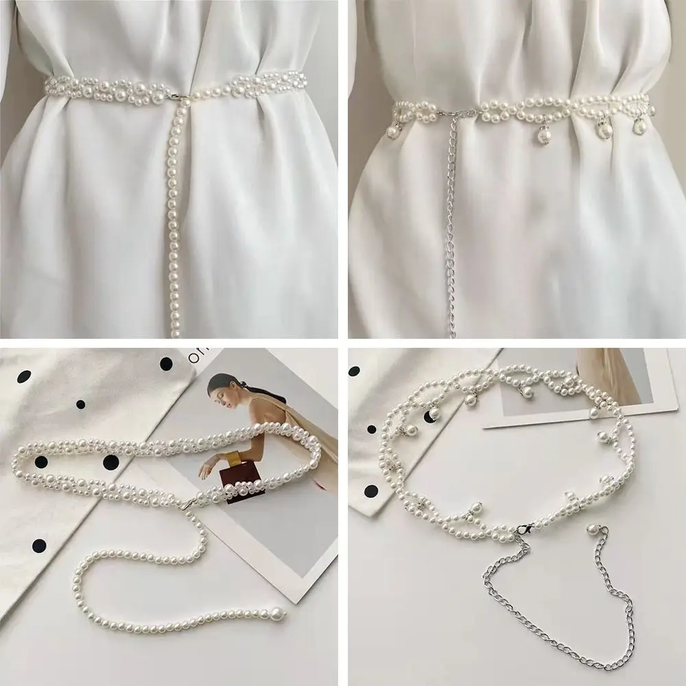 

Women Waist Chain Wedding Pearl Chain Belt Slim Girdle Pearl Belt Waist Belt Waist Strap