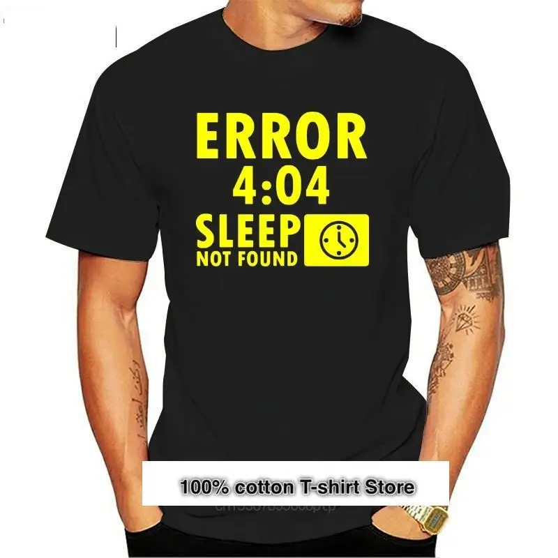 

Camiseta Geek Programmer, camisa de estilo americano Sleep Not Found, Camiseta de cuello redondo