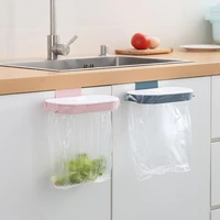 1pc kitchen cabinets door basket with cover hanging trash canwaste bin garbage tool storage holders space saving trash racks