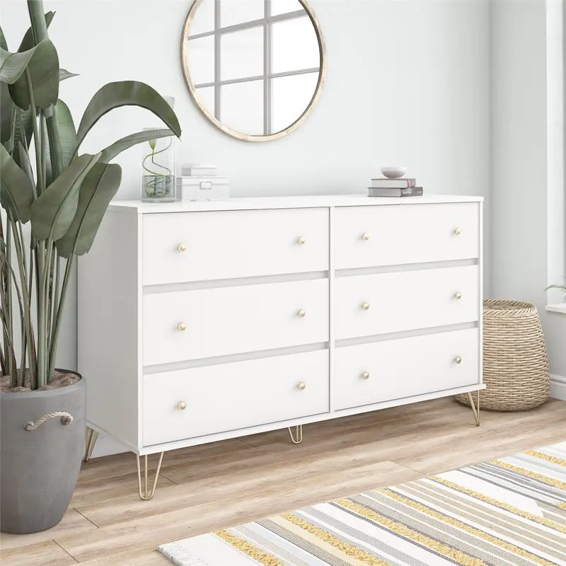

6 Drawer Dresser, White