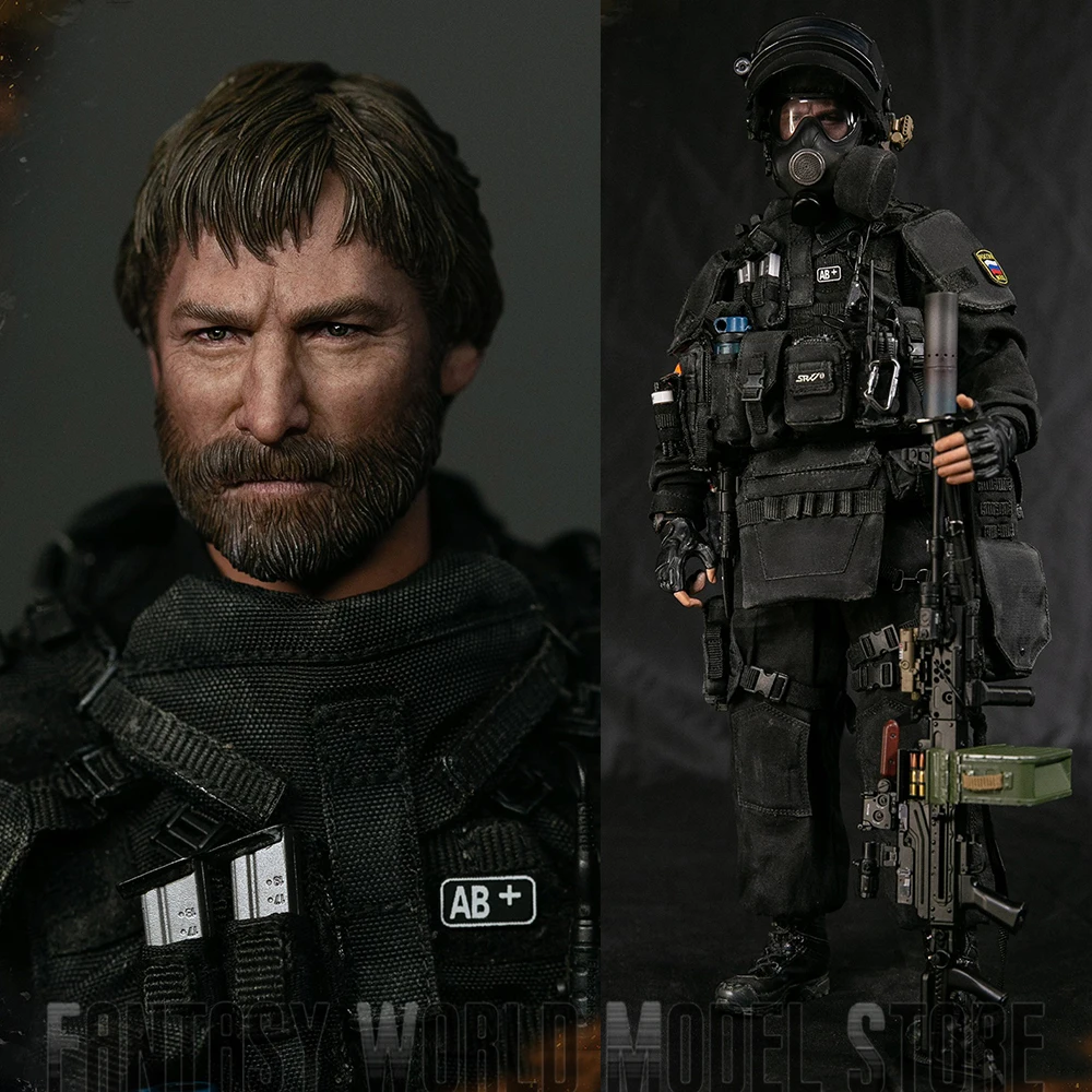 _ DAMTOYS 78095 1/6 масштаб Русский спецназ МВД SOBR PKM Gunner полный комплект Коллекционная